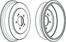 Ferodo FDR329334 тормозной барабан на HYUNDAI H-1 / STAREX