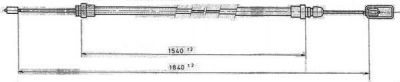 Ferodo FHB431209 трос, стояночная тормозная система на PEUGEOT 405 I (15B)
