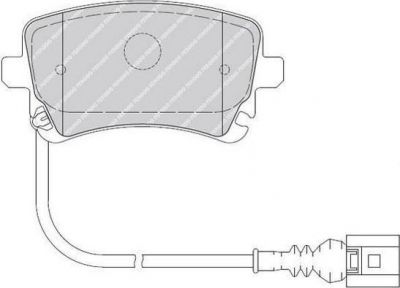 Ferodo FVR1644 комплект тормозных колодок, дисковый тормоз на VW MULTIVAN V (7HM, 7HN, 7HF, 7EF, 7EM, 7EN)