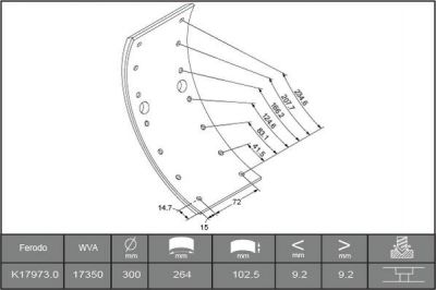 Ferodo K17973.0-F3658 комплект тормозных башмаков, барабанные тормоза на MERCEDES-BENZ T2/LN1 фургон/универсал