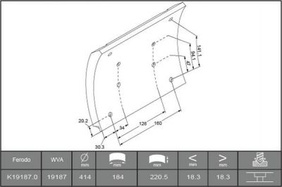 Ferodo K19187.0-F3537 комплект тормозных башмаков, барабанные тормоза на RENAULT TRUCKS Magnum