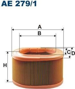 Filtron AE279/1 воздушный фильтр на VOLVO 340-360 (343, 345)