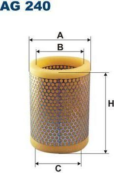 FILTRON Фильтр воздушн. Fiat Ducato 1.8/2.0 1/82-3/94/Citroen C25 1.8/2.0 7/87-3/94/Peugeot 504/505/J5 (9401445638, AG240)