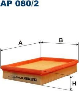 FILTRON Фильтр воздушный CITROEN Xsara/PEUGEOT 206 mot.1.1...2.0L/1.9D 98-> (1444J5, AP080/2)