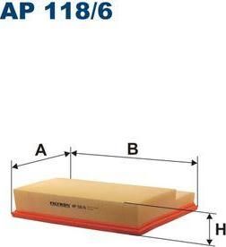 FILTRON Фильтр воздушный MB W202/163 1.8-5.5 93-01 (6040941304, AP118/6)