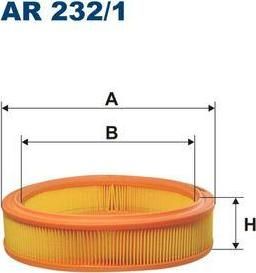 FILTRON Фильтр воздушный FIAT PUNTO 1.2I 8V 11/98 , PUNTO II 1.2I (46536222, AR232/1)