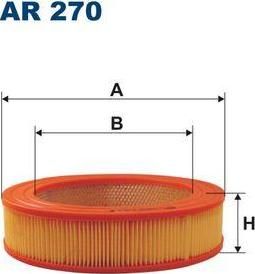 FILTRON Фильтр воздушный Daihatsu Charmant, Delta, Microbus, Taft; Mitsubis (AR270)