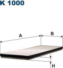 FILTRON Фильтр салонный OPEL AstF/Cal/CorB (1808602, K1000)