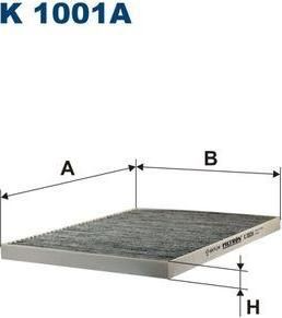 FILTRON Фильтр салона OPEL OMEGA B угольный (1808618, K1001A)