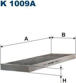 FILTRON Фильтр салона OPEL VECTRA B угольный (1808608, K1009A)