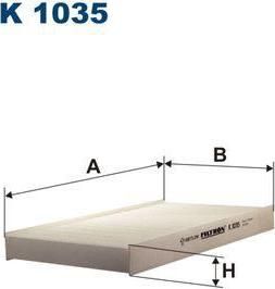 Filtron K1035 фильтр, воздух во внутренном пространстве на ALFA ROMEO 156 (932)