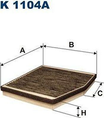 FILTRON Фильтр салона FIAT DOBLO/PUNTO угольный (46722862, K1104A)