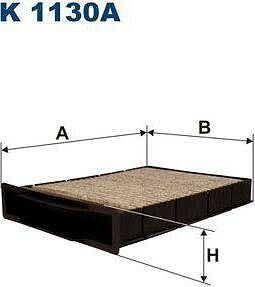 FILTRON Фильтр салонный (угольный) RENAULT MEGANE 2002=> С АКТИВ.УГЛЁМ (1097670, K1130A)