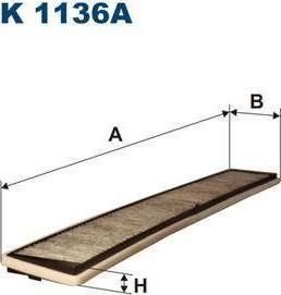 FILTRON Фильтр салонный (угольный) E46/E83 X3 98- (64319257504, K1136A)