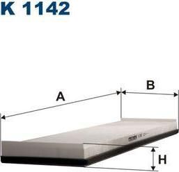 Filtron K1142 фильтр, воздух во внутренном пространстве на MERCEDES-BENZ ATEGO