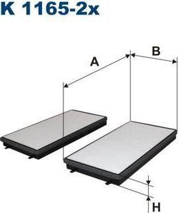 FILTRON Фильтр салонный (комп. 2шт) E65 01- (64116921019, K1165-2X)