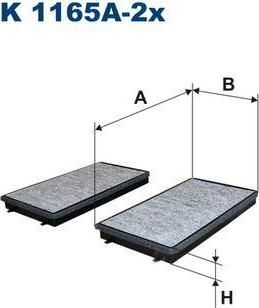 FILTRON Фильтр салонный (угольный) (комп. 2шт) E65 01- (64116921019, K1165A-2X)