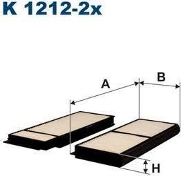 FILTRON Фильтр салонный (комп. 2шт) MAZDA 3 2.0L (BP4K61J6X9A, K1212-2X)