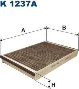 FILTRON Фильтр салонный (угольный) VOLVO S80/XC70 2.0-4.4 06- (30767022, K1237A)