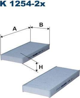FILTRON Фильтр салонный (комп. 2шт) NISSAN Pathfinder/Navara all 05-> (K1254-2X)