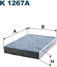 FILTRON Фильтр салонный RENAULT SCENIC IV 09- угольный (K1267A)