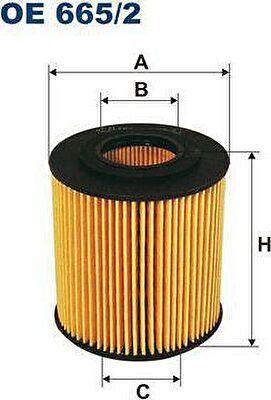 FILTRON Фильтр масляный FORD MONDEO 1.8,2.0L 16V 2000=> (1152049, OE665/2)