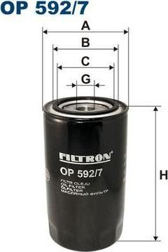 Filtron OP 592/7 Фильтр масляный IVECO DAILY 3.0D 04-