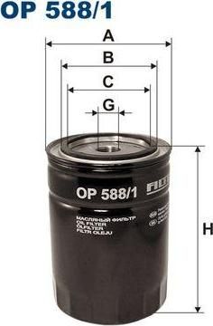 Filtron OP588/1 масляный фильтр на NISSAN ATLEON
