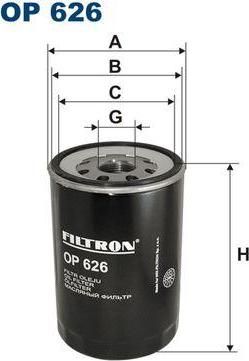 FILTRON Фильтр масляный MAN L 2000, M 2000 L, M 90, NL, G 90 (OP626)