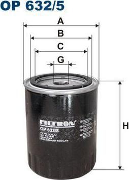 FILTRON Фильтр масляный Hyundai Accent II, Elantra, Getz, Matrix, Santa FE (OP632/5)