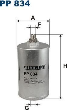 FILTRON Фильтр топливный MB W202/W124/W460/W126/W201 1.8-6.0 (A0024771301, PP834)