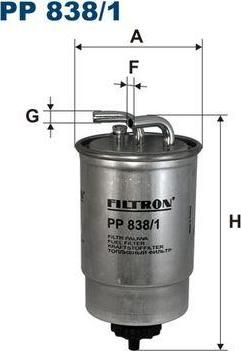 FILTRON Фильтр топливный FORD ESCORT VI,VII / FIAESTA III,IV / MONDEO I,II 1,8D/TD Ford Escort VI (92-95), E (PP8381)