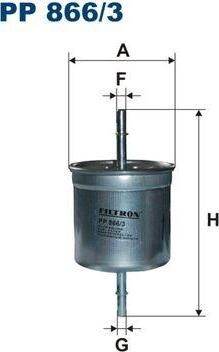 FILTRON Фильтр топливный VOLVO S60/S80/V70/XC90 2,0-3,2L 03-> (30636704, PP866/3)