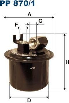FILTRON Фильтр топливный Honda Accord V (93-98); Rover 600 (PP870/1)