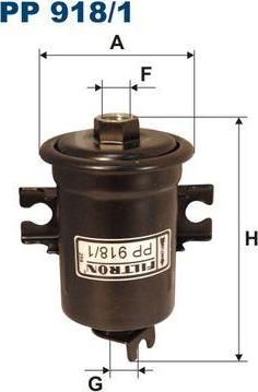 FILTRON Фильтр топливный Toyota Corolla VII (92-97), Corolla VIII (97-01), (PP918/1)