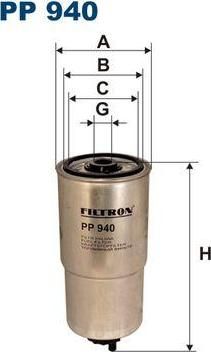 FILTRON Фильтр топливный E36 325TD/E34 525TD/TDS (13322243653, PP940)