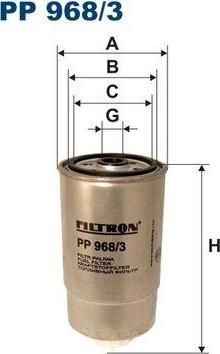 FILTRON Фильтр топливный (PP968/3)