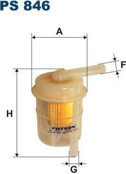 FILTRON Фильтр топливный Bedford; Daihatsu; Hyundai; Isuzu; Mitsubishi Cele (PS846)