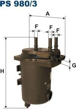 FILTRON Фильтр топливный RENAULT MEGANE/SCENIC 1.5/2.0 DCI (8200186218, PS980/3)
