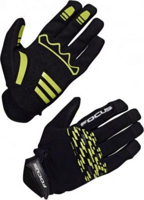 Перчатки велосипедные FOCUS AM GLOVES black/green (US:M)