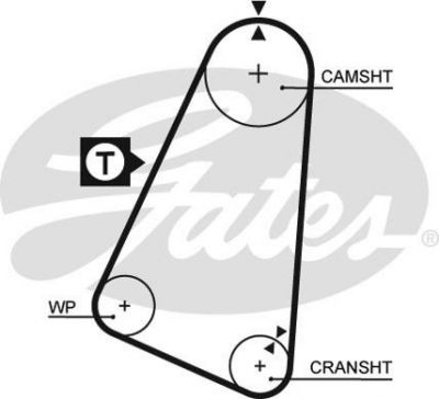 Gates 5030 Ремень ГРМ FIAT 1.0-1.1 84-97 / OPEL 1.3 79-89 (104x15)