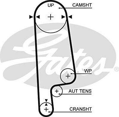 GATES Ремень ГРМ HONDA / ROVER 2.0-2.2 90-00 (113x24) (14400PTO004, 5234XS)