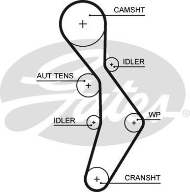 GATES Ремень ГРМ AUDI / VW 2.0 03- (148x23) (06D109119B, 5604XS)