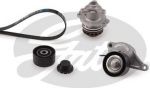 Gates KP17PK1705 водяной насос + комплект ручейковых ремней на NISSAN QASHQAI / QASHQAI +2 (J10, JJ10)