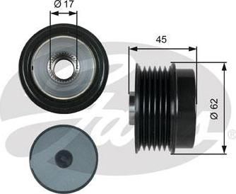 Gates OAP7180 Муфта свободного хода HYUNDAI i30/i40/KIA CEED 1.4/1.6