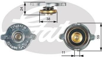 Gates RC116 крышка, радиатор на TALBOT SAMBA (51A)