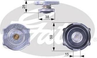 GATES Крышка радиатора CHRYSLER/JEEP/DODGE /P=1.1Bar (RC135, RC135)