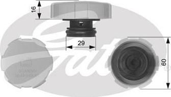 GATES Крышка расширительного бачка OPEL Astra H/Zafira B (1304677, RC231)