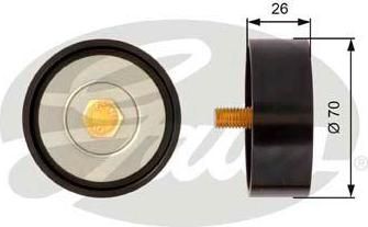 GATES Ролик ремня приводного HYUNDAI SONATA NF/KIA MAGENTIS 2.0/2.4 05- (2528725010, T36307)