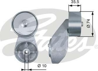 GATES Ролик приводного ремня MERCEDES-BENZ ATEGO 712 4.2D 98> (T36501)